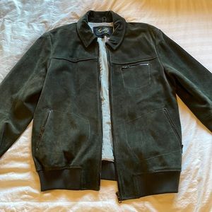 Perfect condition, dark green Scully leather jacket